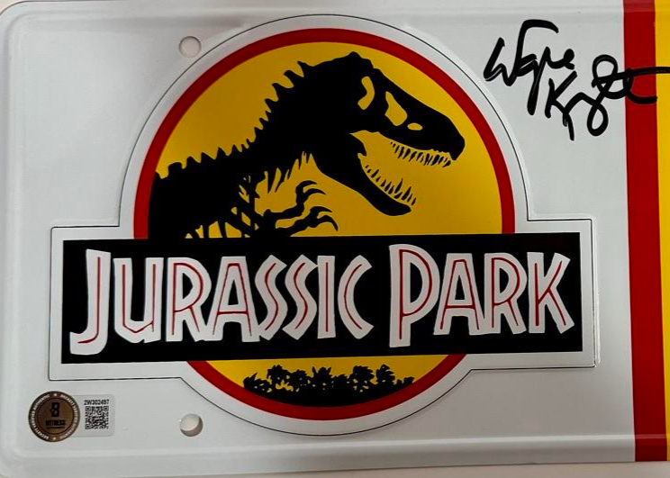 Wayne Knight Signed License Plate (Jurassic Park) - Beckett COA